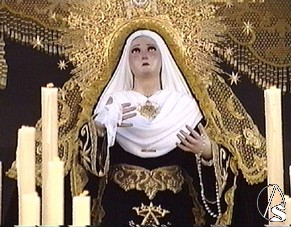 La Virgen de los Dolores, titular de la Hdad. Servita de Los Palacios.