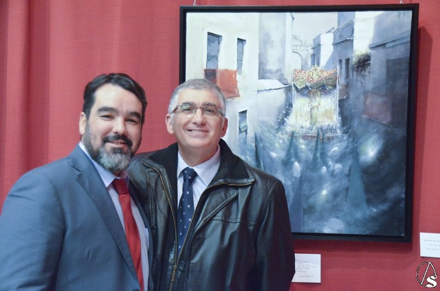 Antonio García Rodríguez Junto a Miguel Ángel González Romero, Pregonero y Cartelista de las Glorias de Sevilla 2016 
