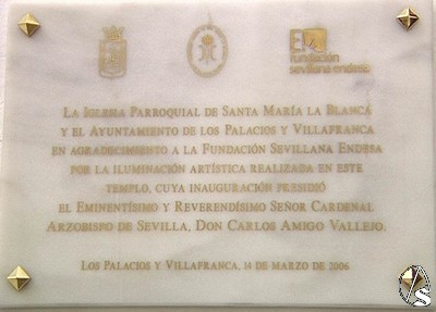  Placa conmemorativa del acto de inauguracin.