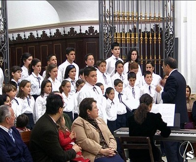 La Escolana de Los Palacios en una de sus actuaciones.