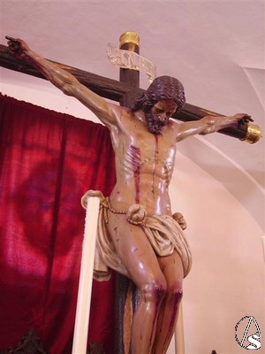  El Cristo de la Vera Cruz durante su estancia en la parroquia