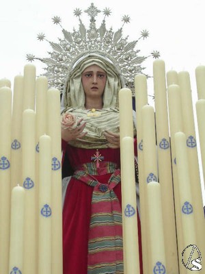 La dolorosa de los Desamparados en su procesin del Domingo de Ramos 