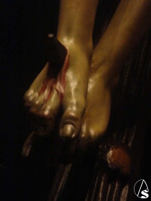 D-talle de los pies y clavo