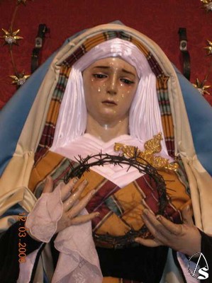 Ntra. Señora de los Dolores vestida de hebrea durante la Cuaresma 