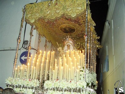La Virgen de la Palma en su procesin extraordinaria por el cincuentenario fundacional 