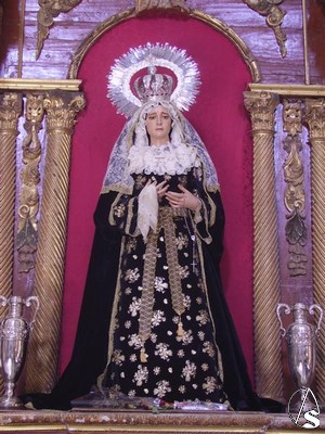 La Soledad en su retablo de la iglesia de Consolacin 