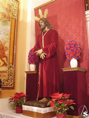 La imagen de Jess Cautivo en su altar de la capilla parroquial Mara Inmaculada 