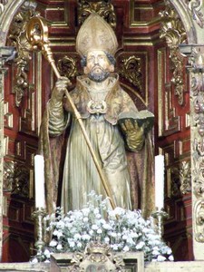 Talla de San Martin que se encuentra en el Altar Mayor.