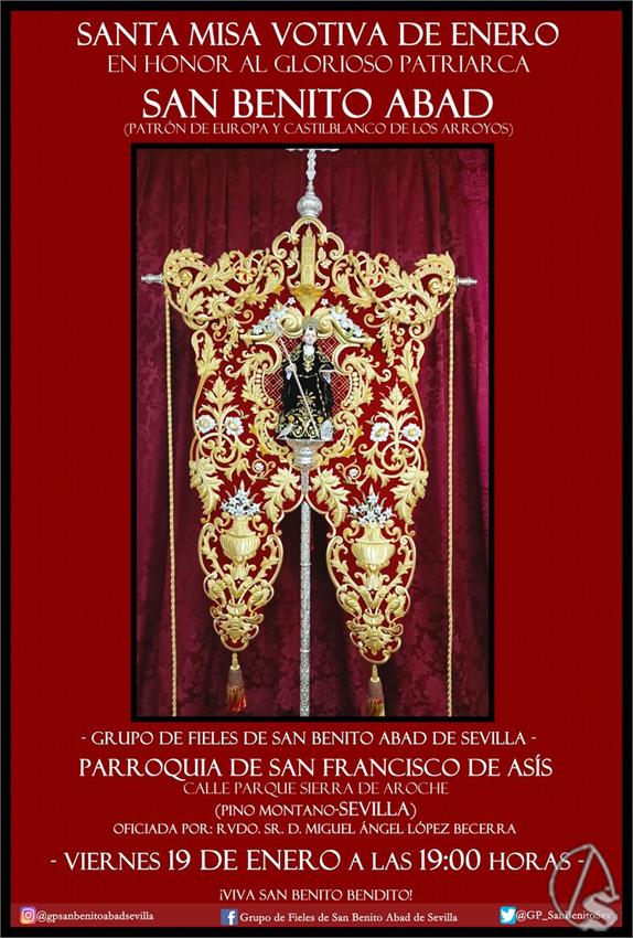 Hoy, pimera Misa votiva del 2024 en honor a San Benito Abad en Pino Montano