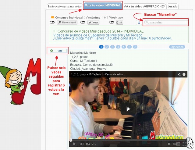  Instrucciones de voto